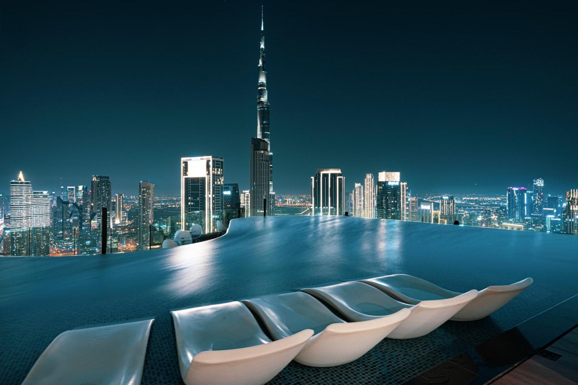 Paramount Midtown, Infinity Pool, Burj Skyline Views Apartment Dubai Exterior photo